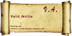 Vald Anita névjegykártya